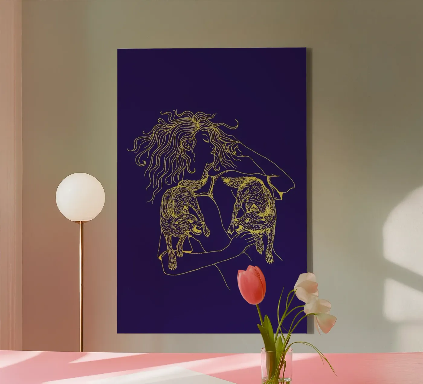 Wolves canvas van Daniela Roessler