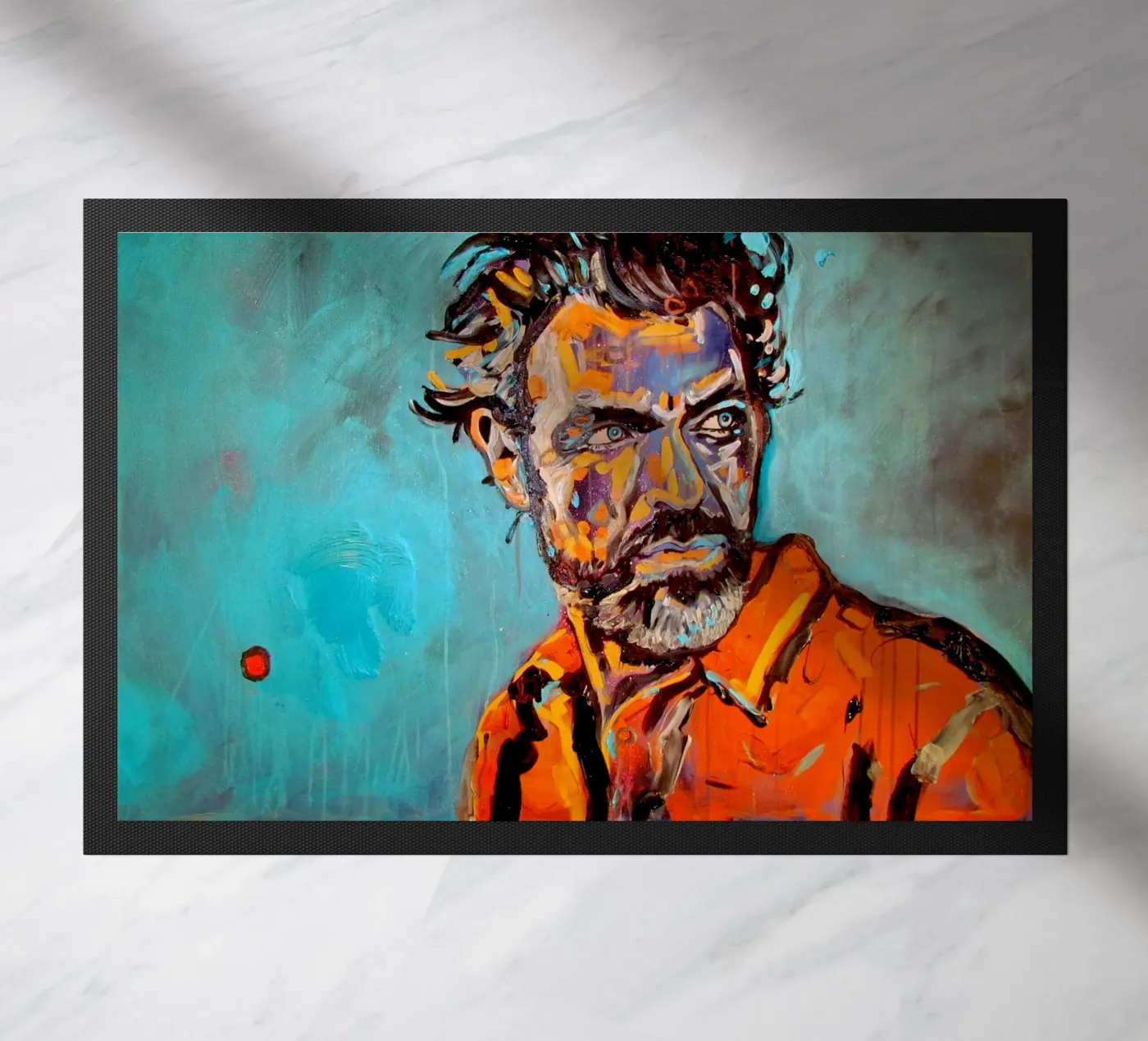 Heroe - Held Fußmatte von Happy 😃 Art 🎨 by Christine Schnoell