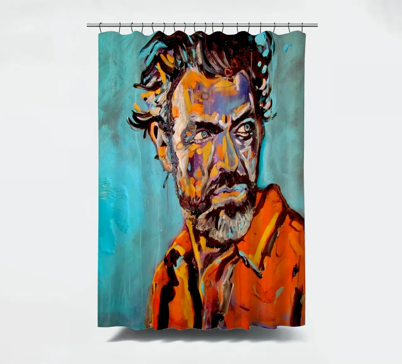 Heroe - Held Duschvorhang von Happy 😃 Art 🎨 by Christine Schnoell