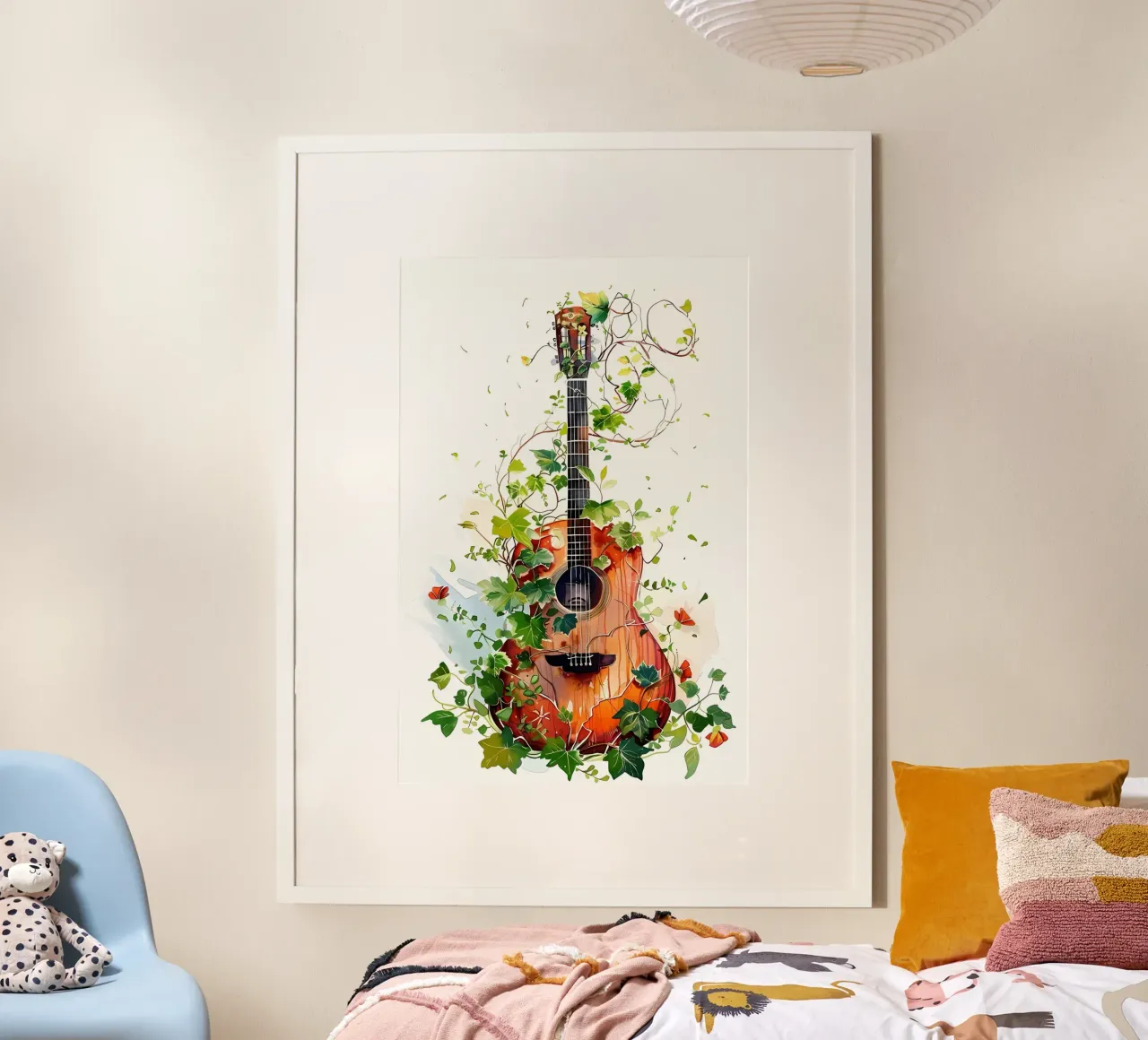Arte minimalista 151 poster con telaio in legno da Erika C White
