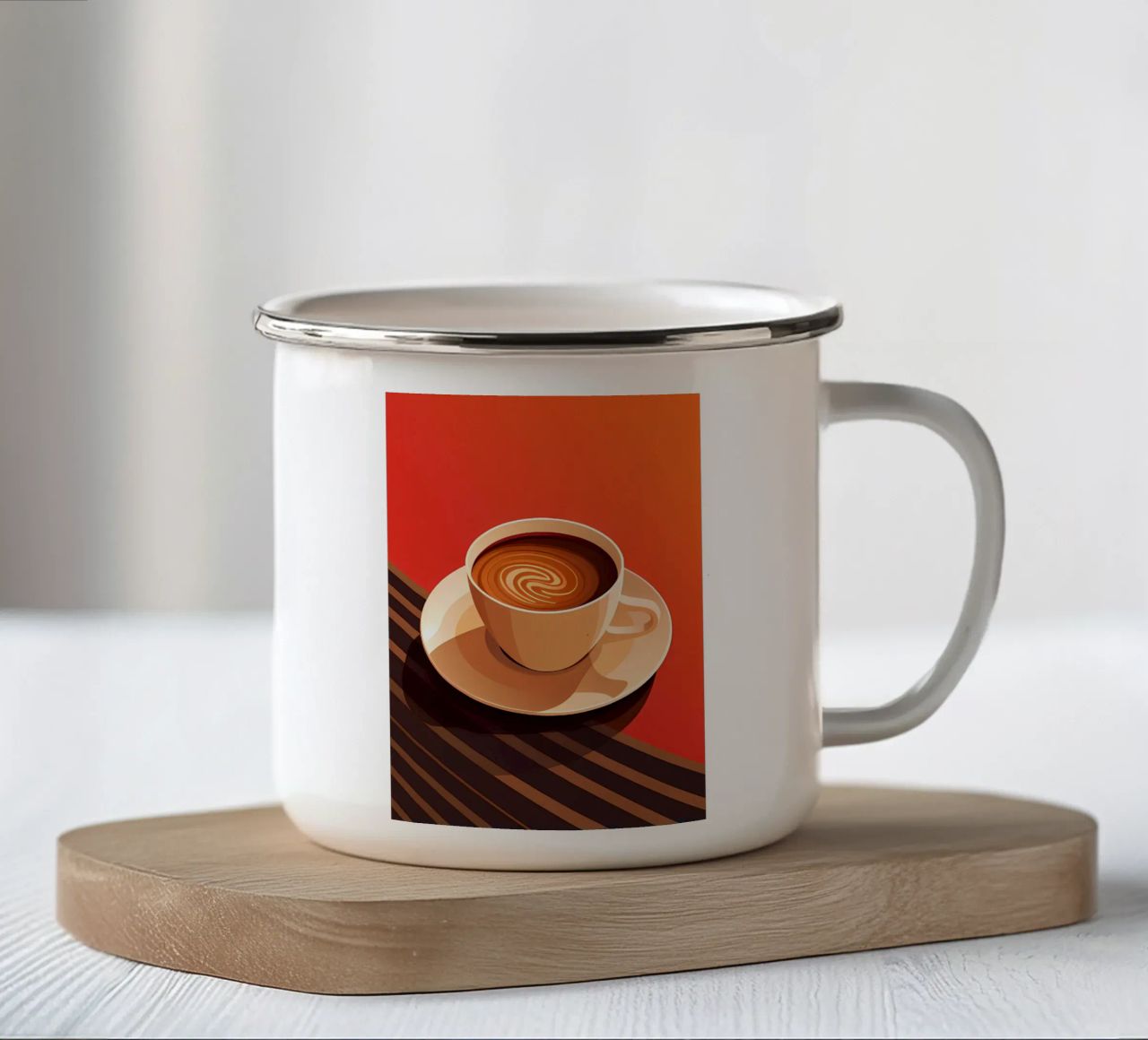 Arte minimalista 153 tazza in smalto da Erika C White