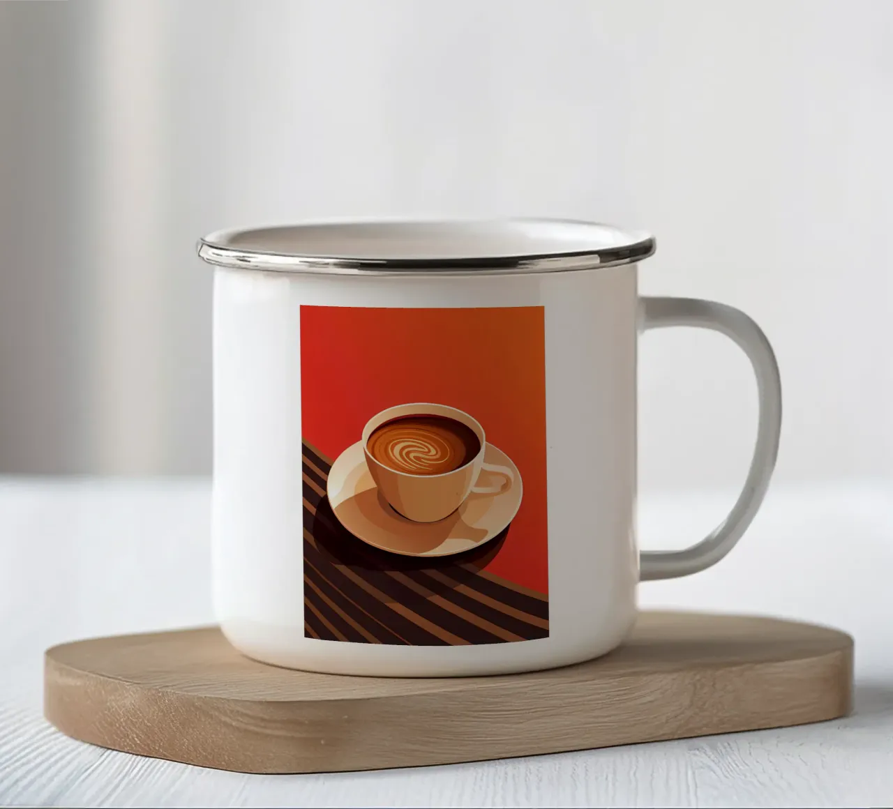 Arte minimalista 153 tazza in smalto da Erika C White