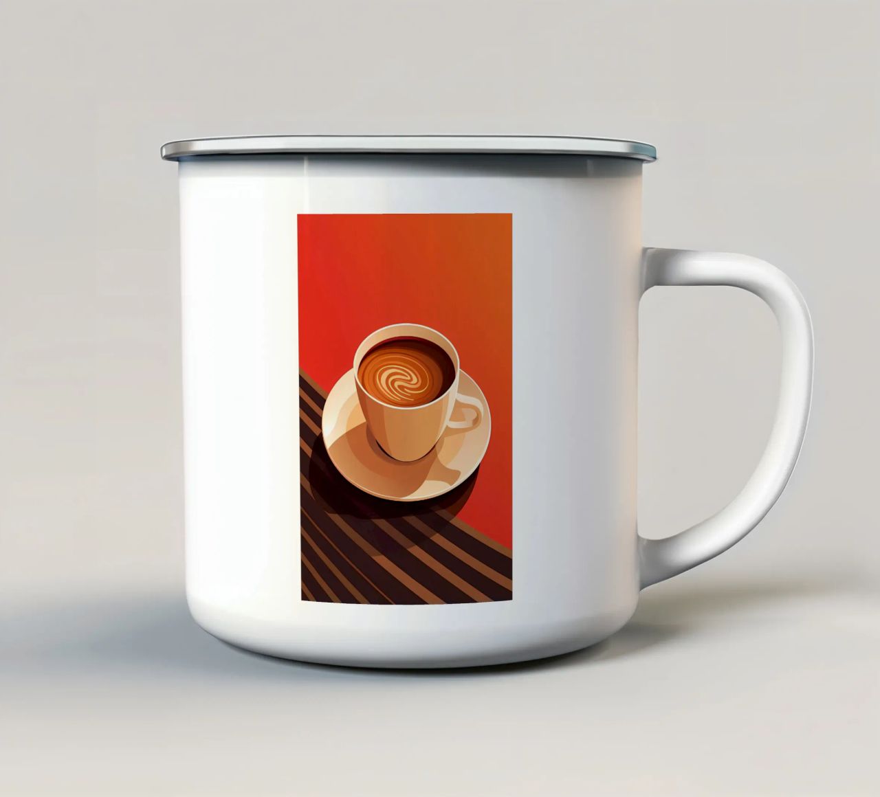 Arte minimalista 153 tazza in smalto da Erika C White