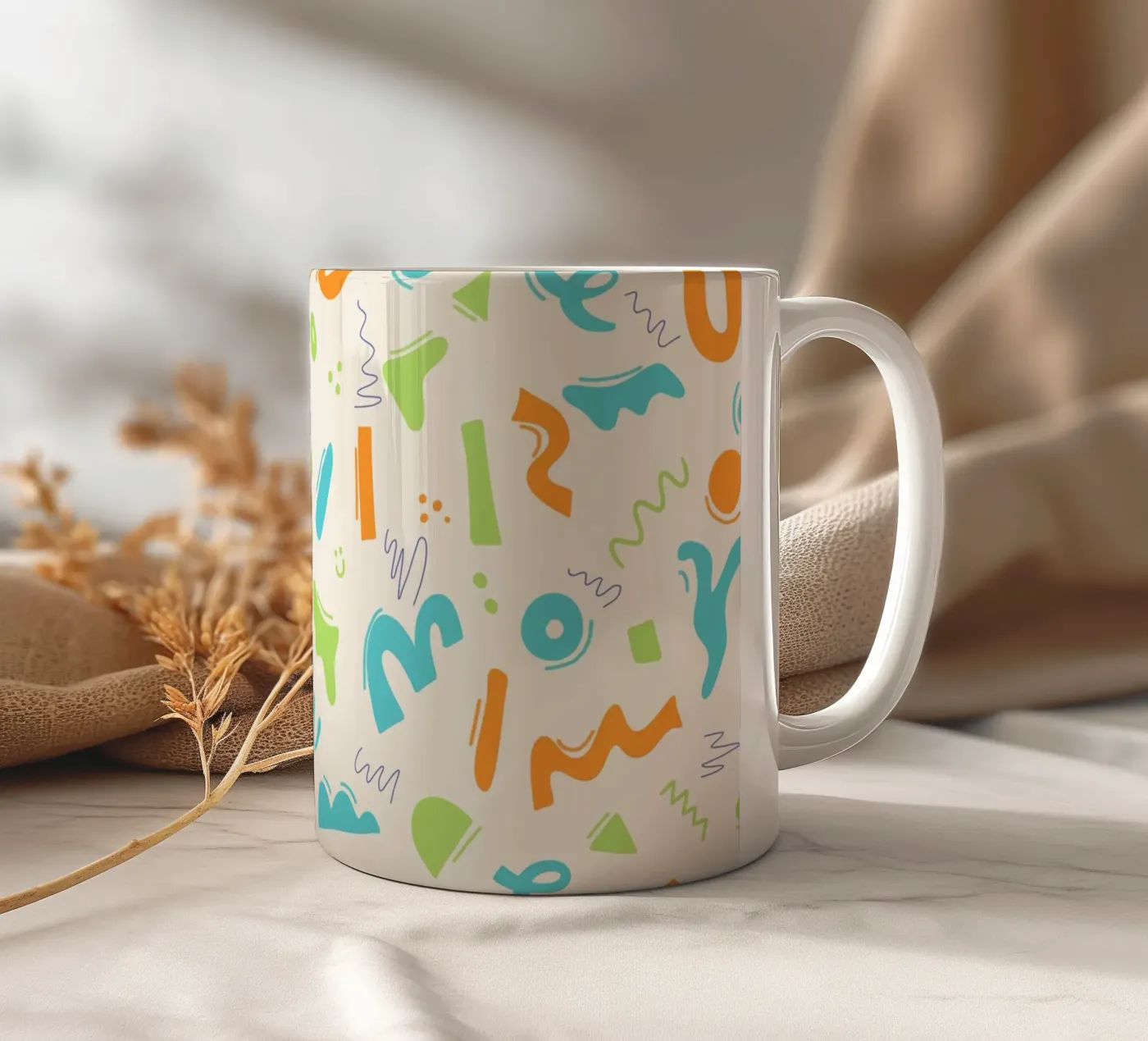 Loop and Motion ceramic mug by nicigabrieldesigns