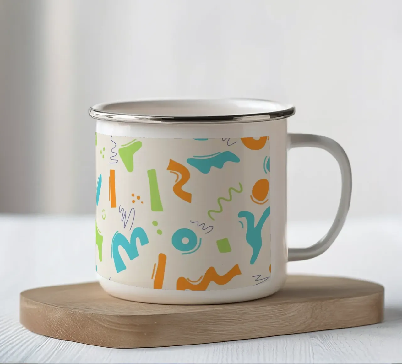 Boucle et mouvement mug en émail de nicigabrieldesigns