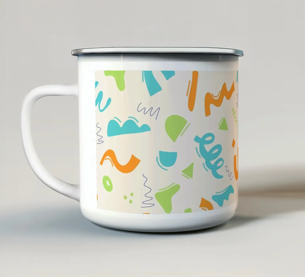 Boucle et mouvement mug en émail de nicigabrieldesigns