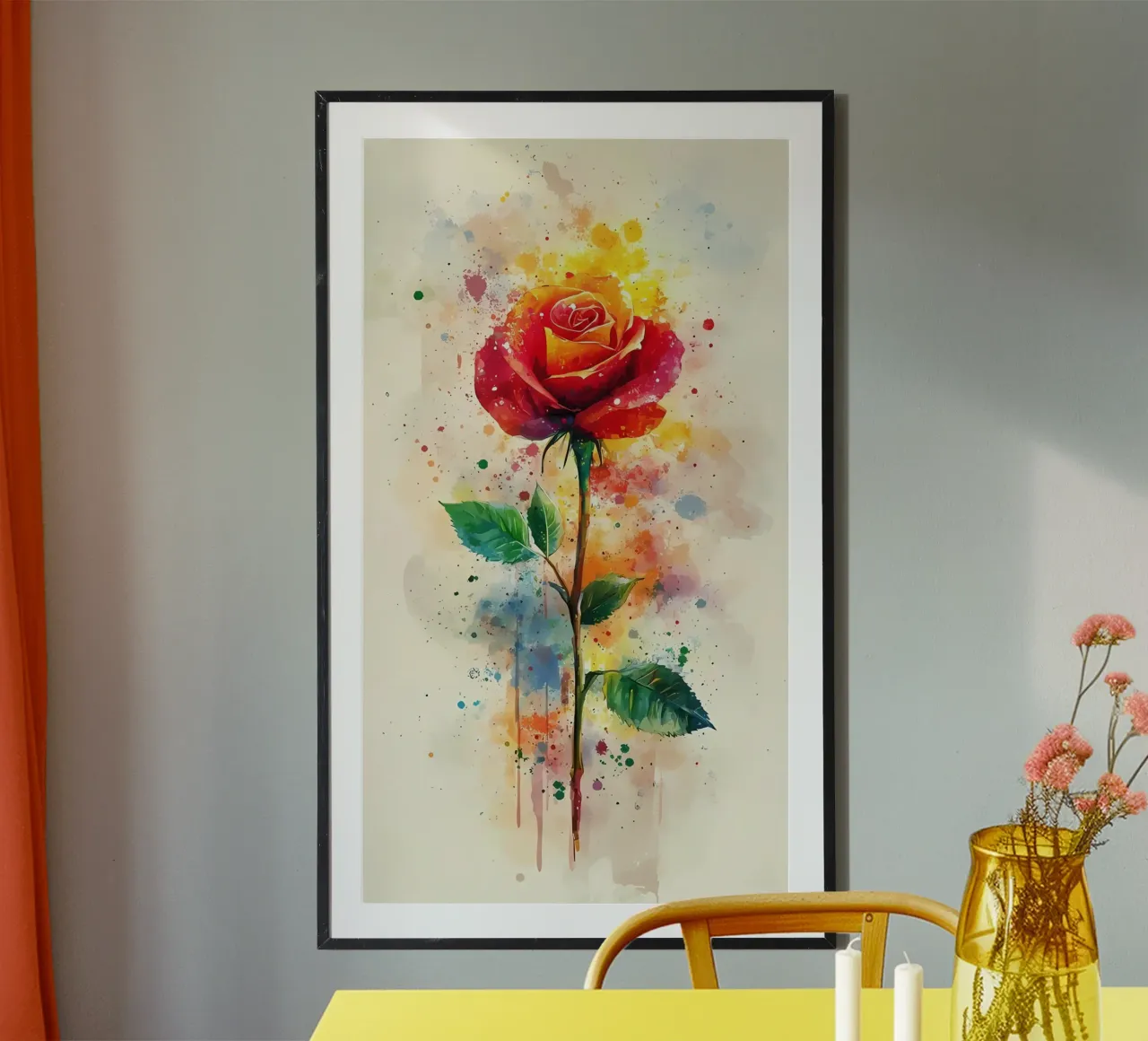 Arte minimalista 159 poster con telaio in plastica da Erika C White