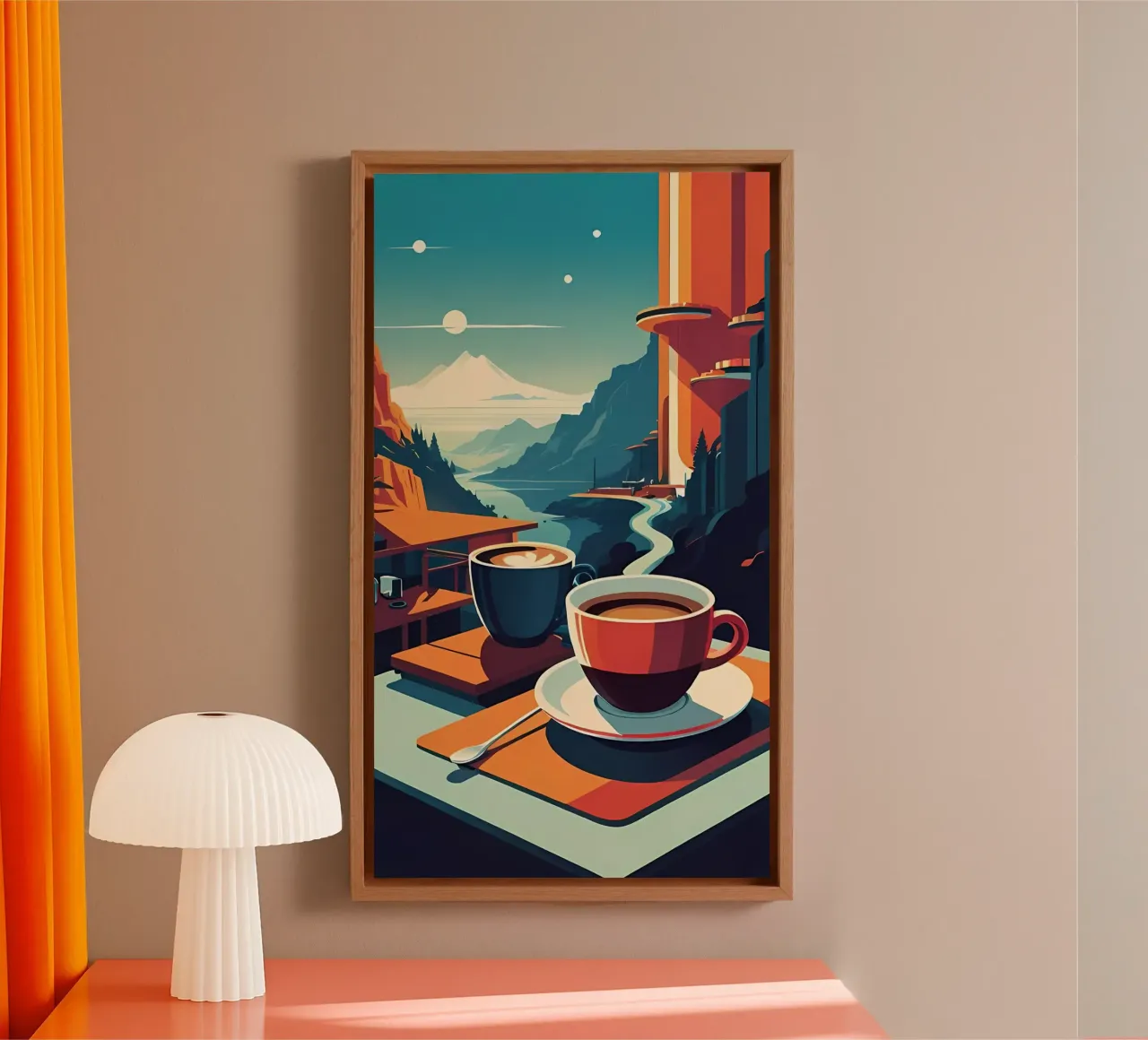 Minimalistische Kunst 162 canvas met Baklijst van Erika C White