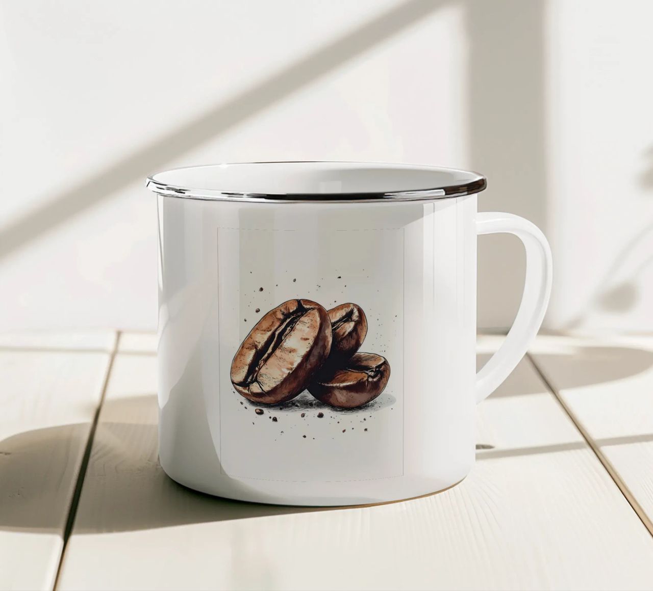 caffè tazza in smalto da Erika C White