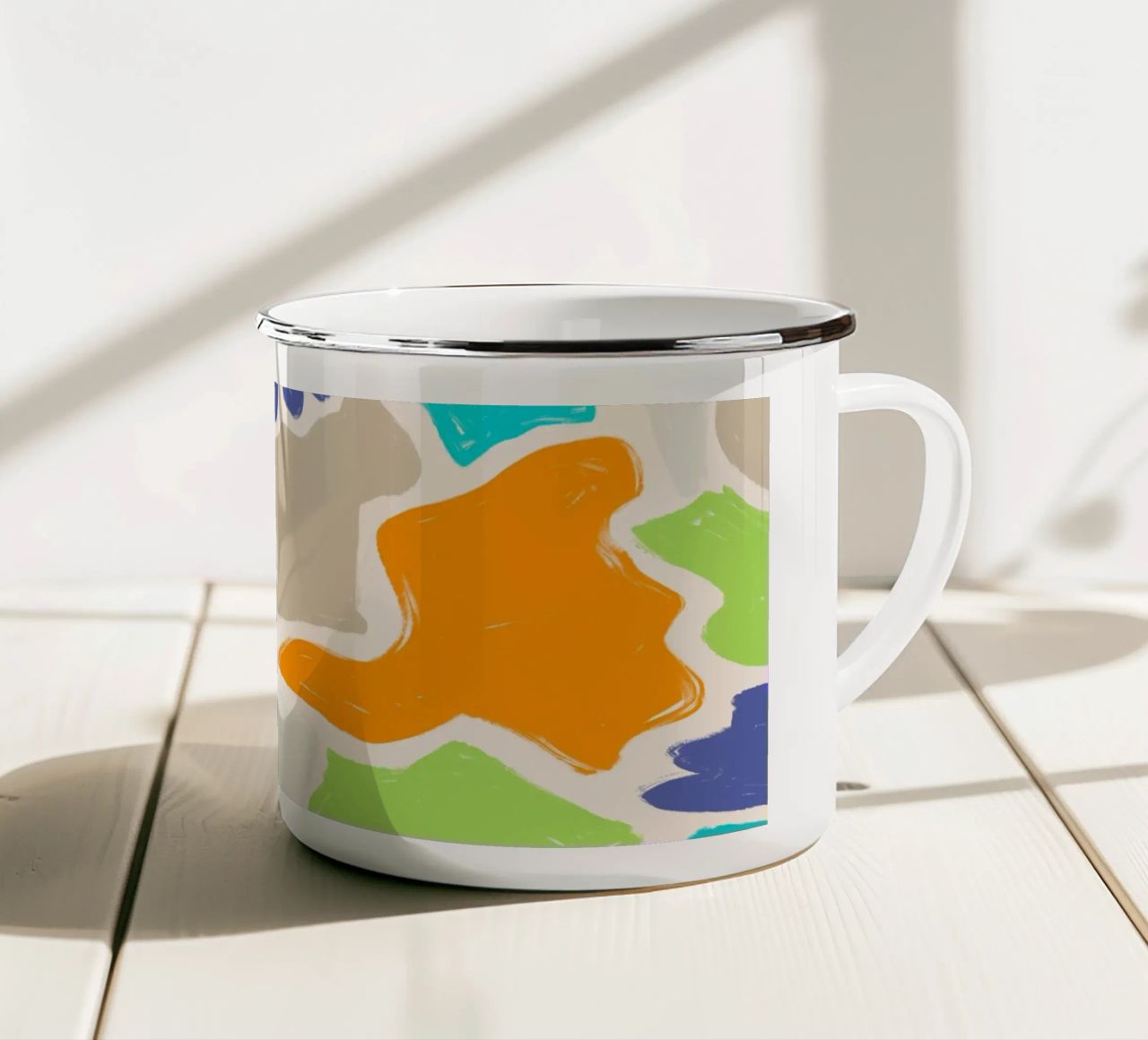 Forme aggrovigliate tazza in smalto da nicigabrieldesigns