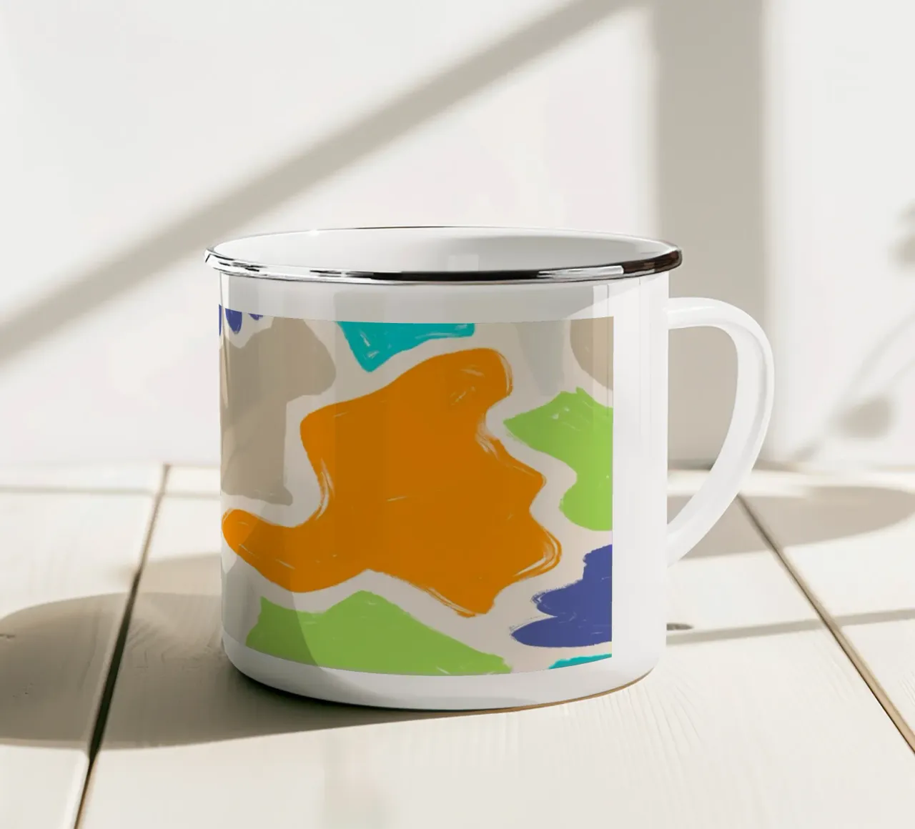 Verworrene Formen Emaille Tasse von nicigabrieldesigns