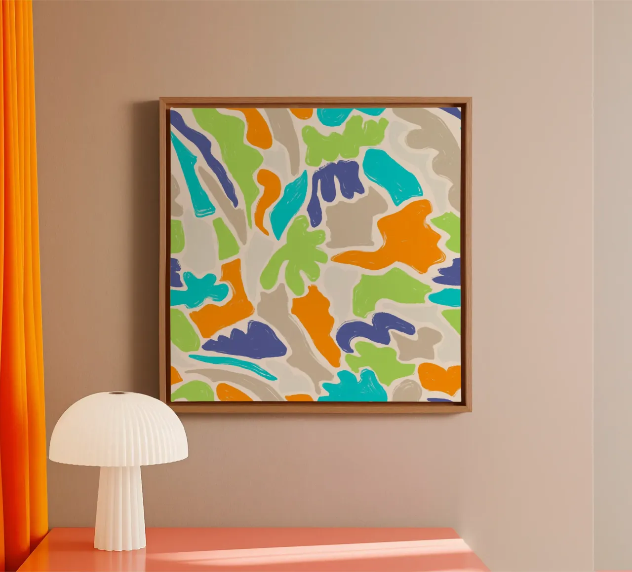 Forme aggrovigliate tela con Cornice a cassetta da nicigabrieldesigns