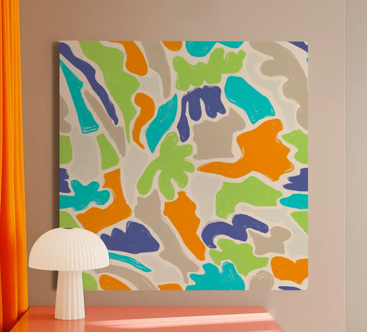 Forme aggrovigliate tela con Cornice a cassetta da nicigabrieldesigns