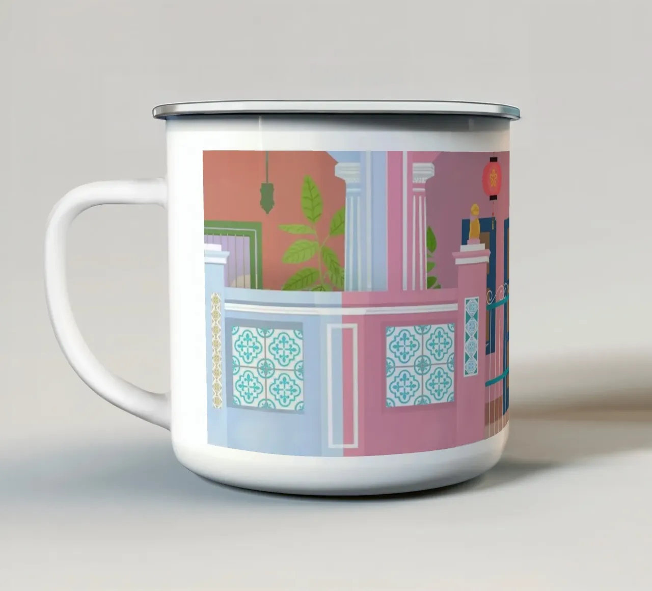 Singapore tazza in smalto da PetrArts
