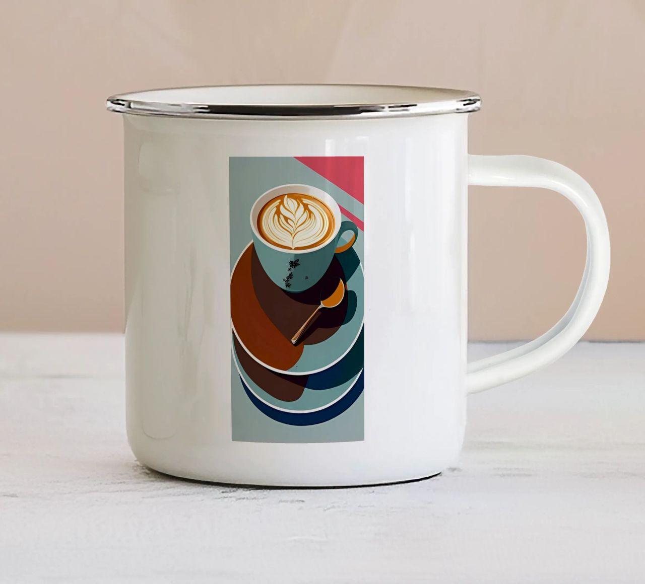 Arte minimalista 164 tazza in smalto da Erika C White