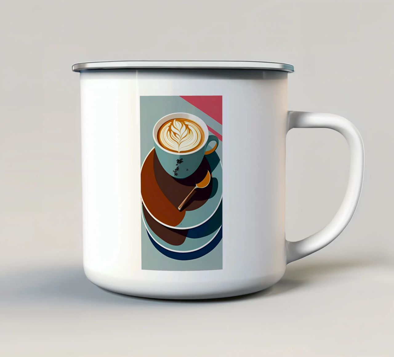 Arte minimalista 164 tazza in smalto da Erika C White