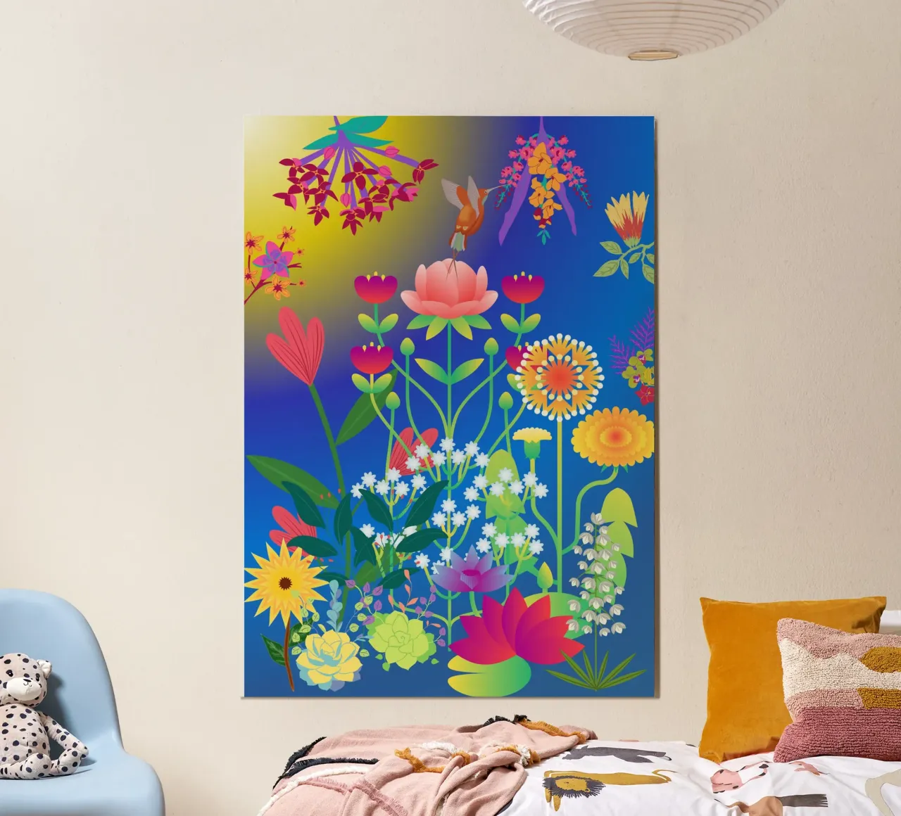 Giardino blu poster da Studio Tikao