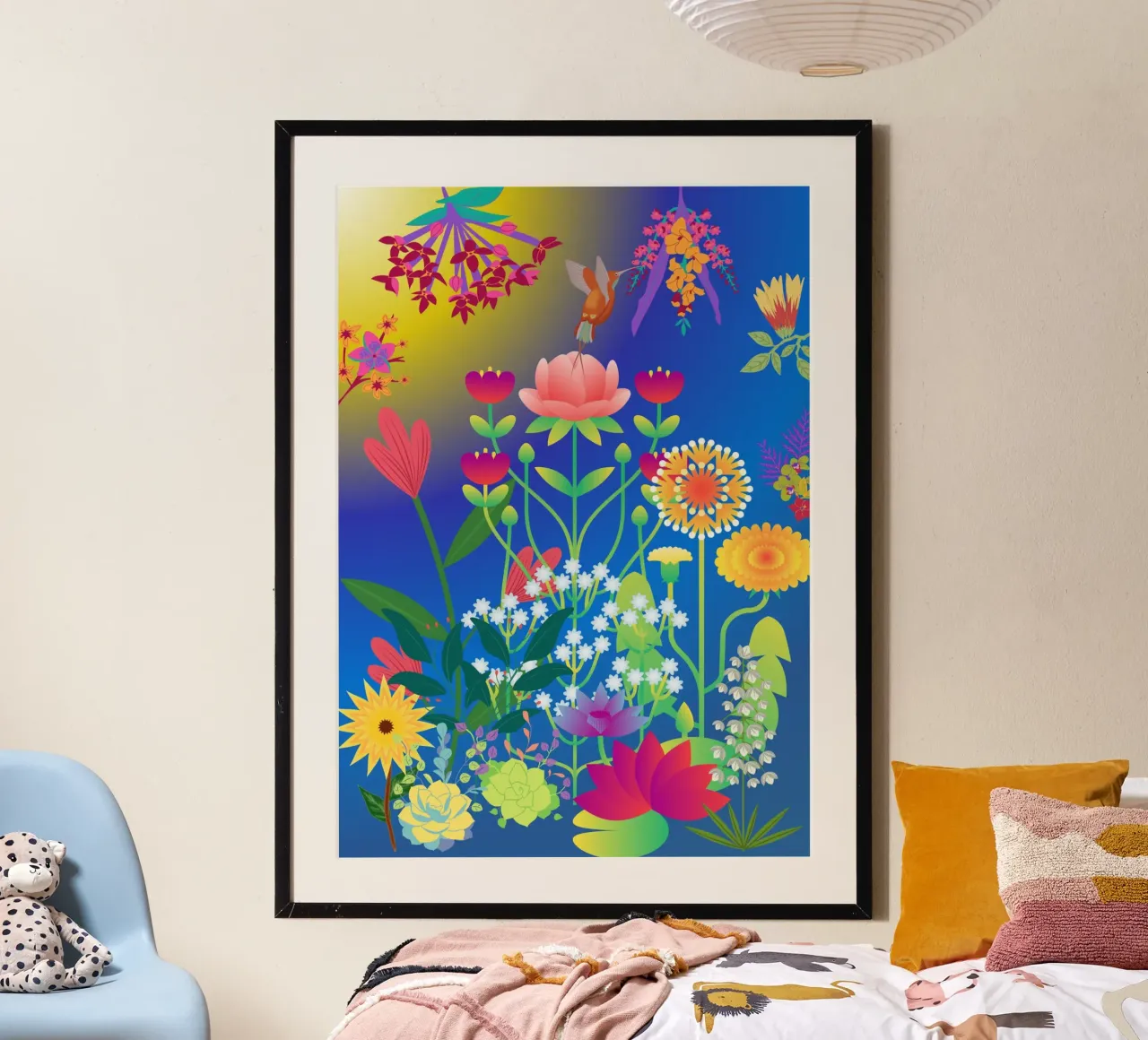Giardino blu poster da Studio Tikao