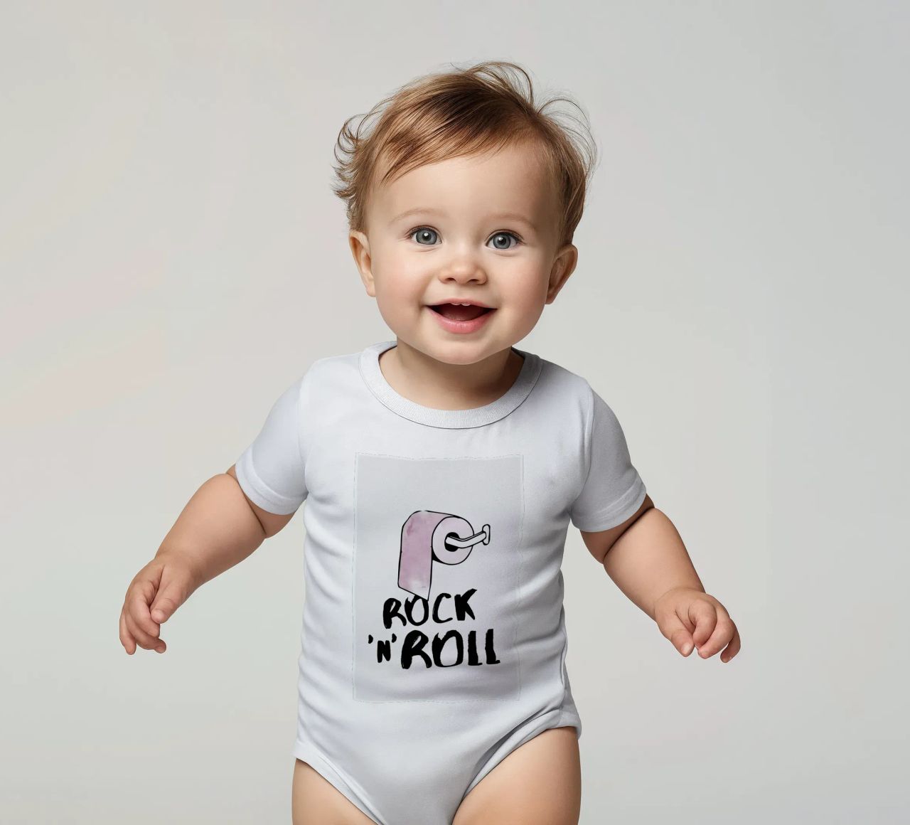 Rock 'n' Roll Kurzarm Babybody von Amy & Kurt