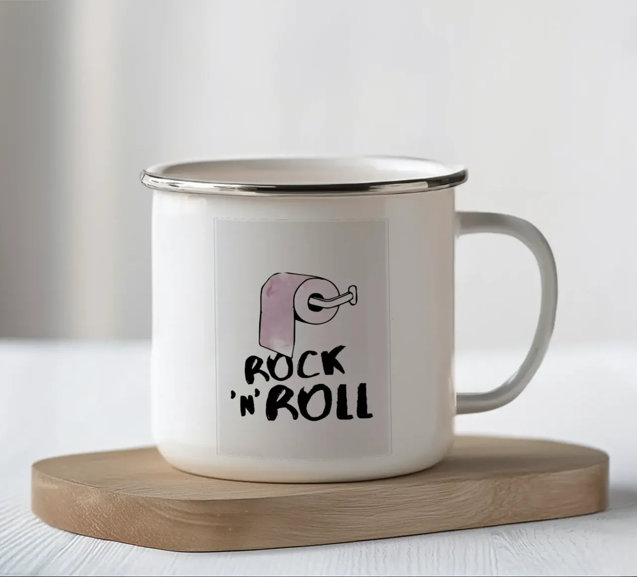 Rock 'n' Roll Emaille Tasse von Amy & Kurt
