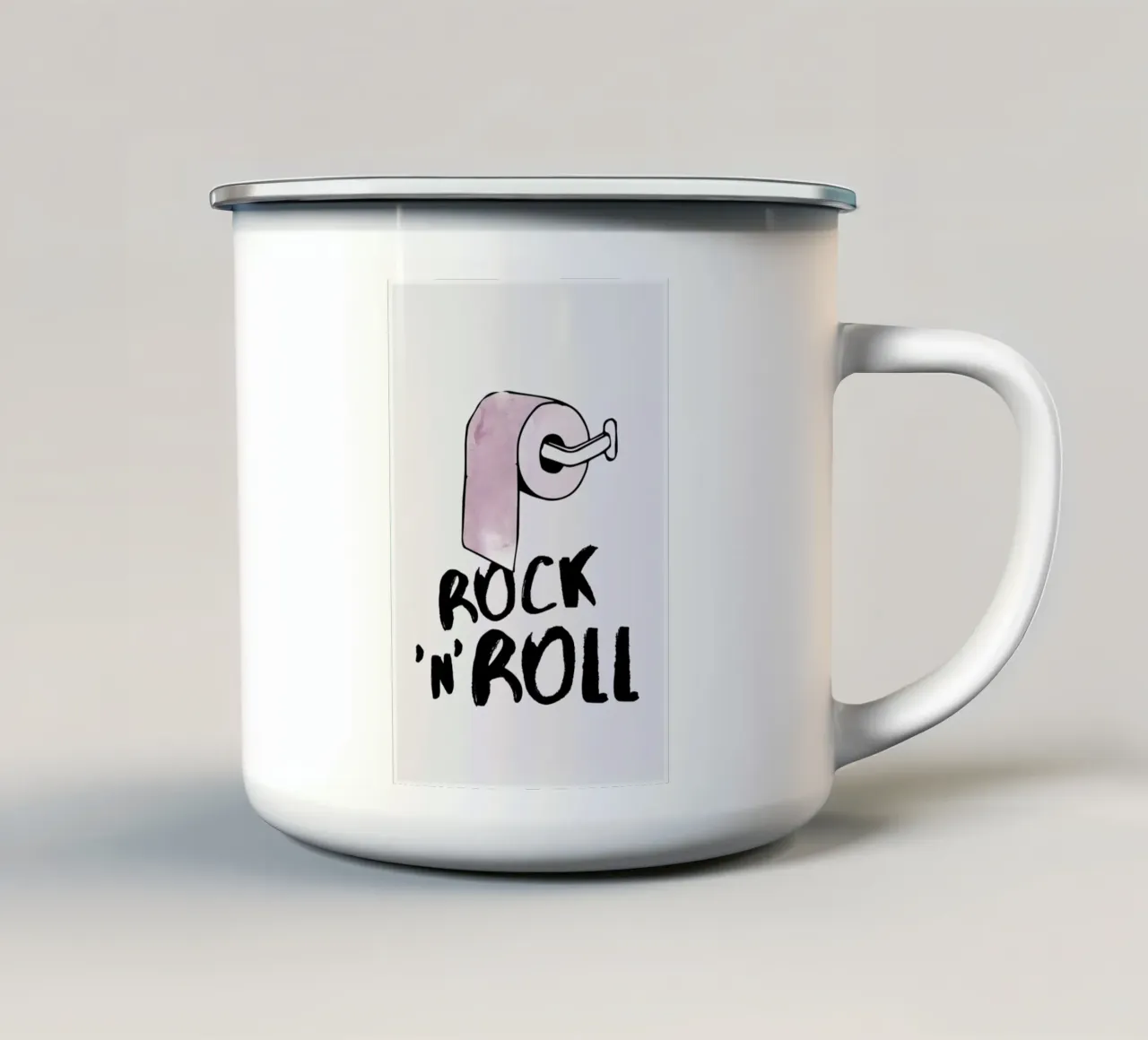 Rock 'n' Roll Emaille Tasse von Amy & Kurt
