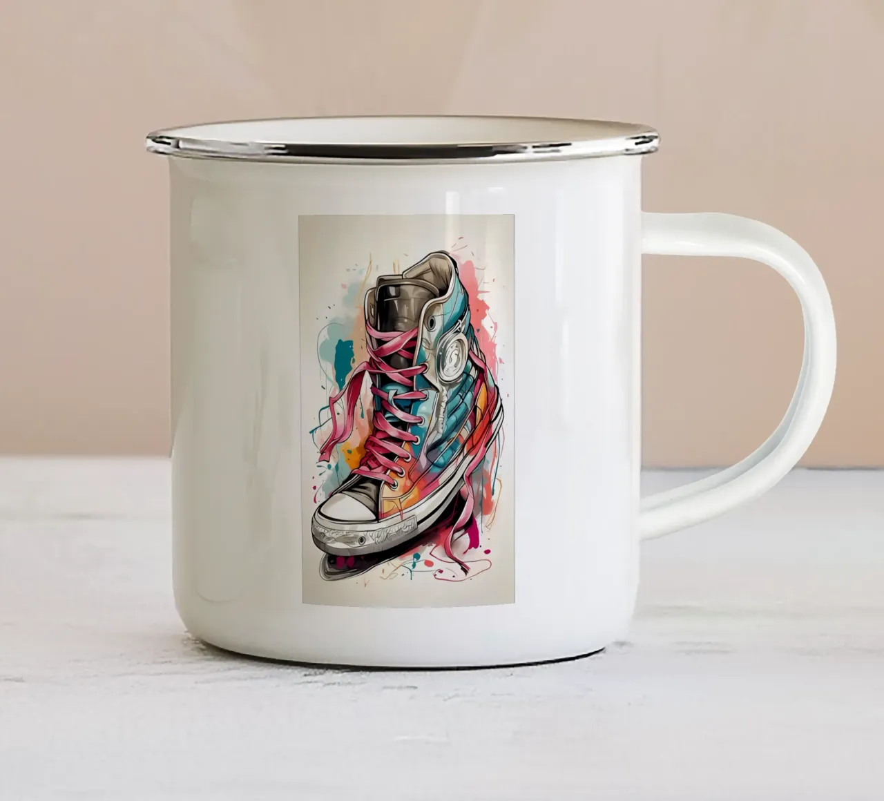 Arte minimalista 168 tazza in smalto da Erika C White