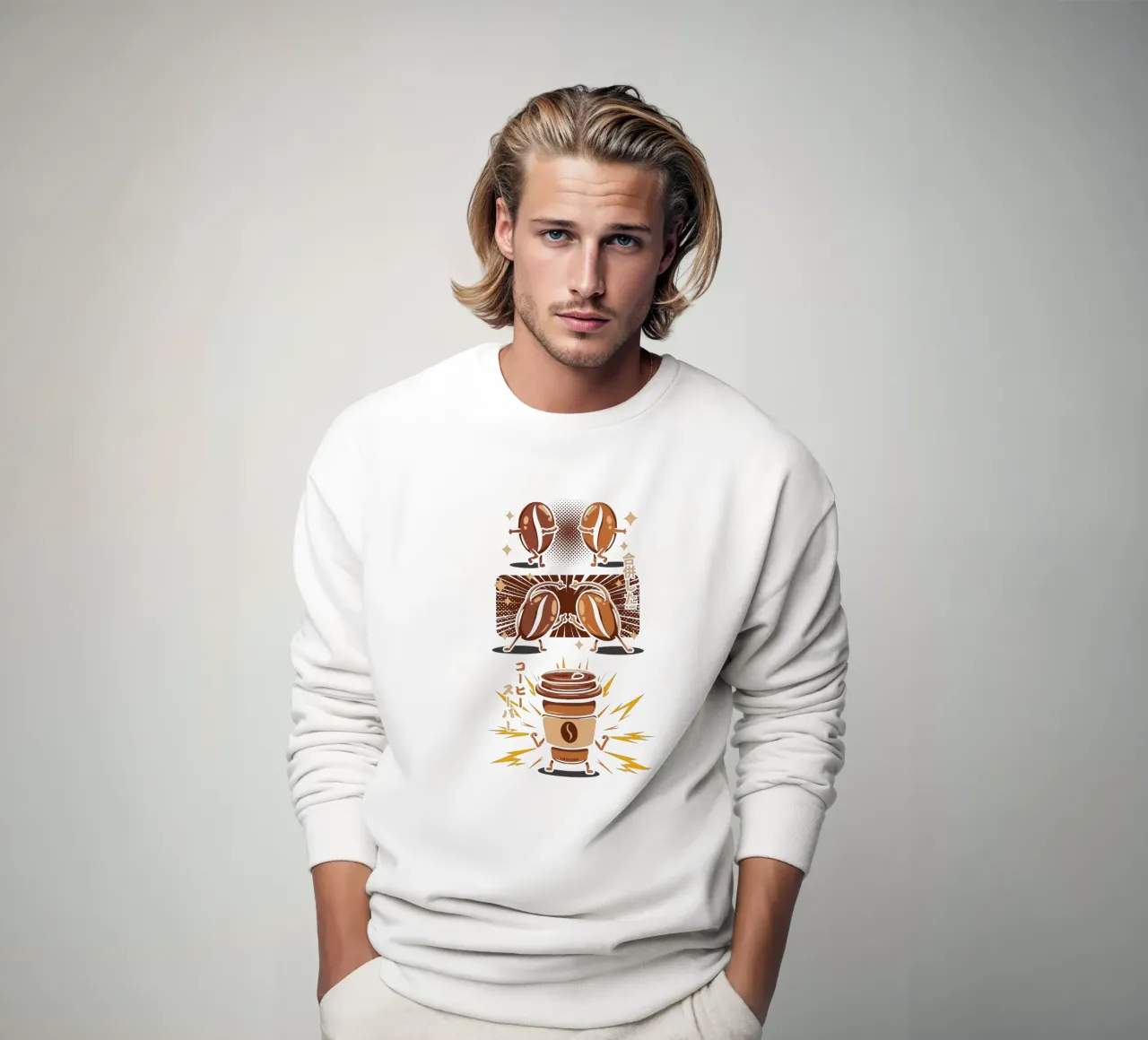 Lustige Kaffee-Fusion Sweatshirt von LM2KONE