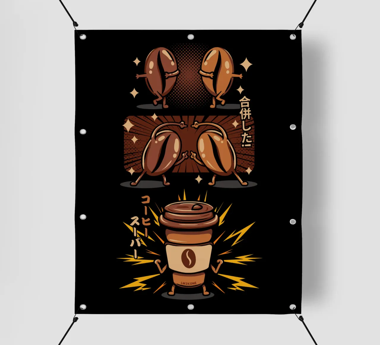 Fusione di caffè divertente telo in pvc da LM2Kone