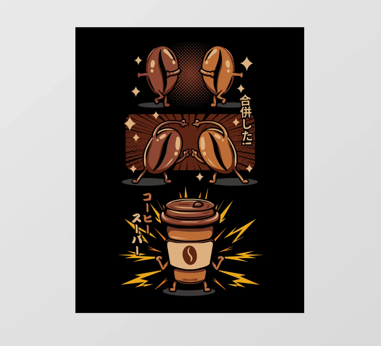 Fusione di caffè divertente telo in pvc da LM2Kone