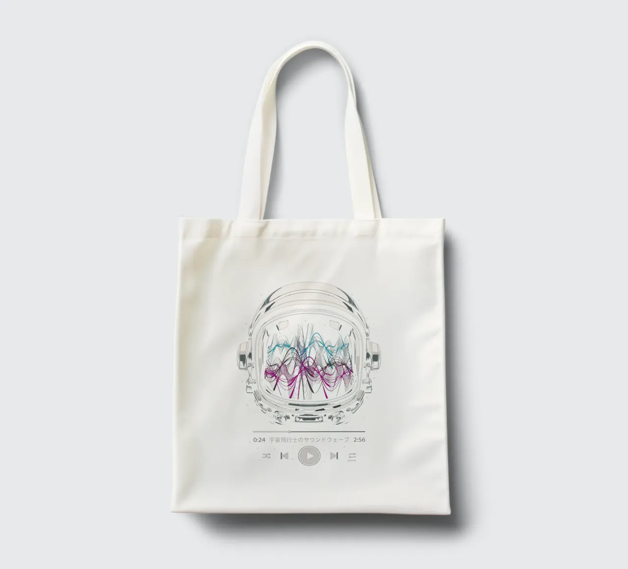 Tonspur Neon - Astronaut Jutebeutel von LM2KONE