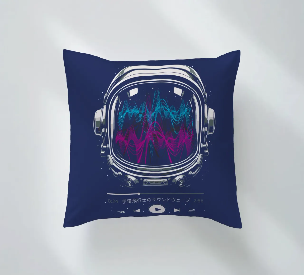 Soundtrack Neon - Astronaut decorative cushion by LM2KONE