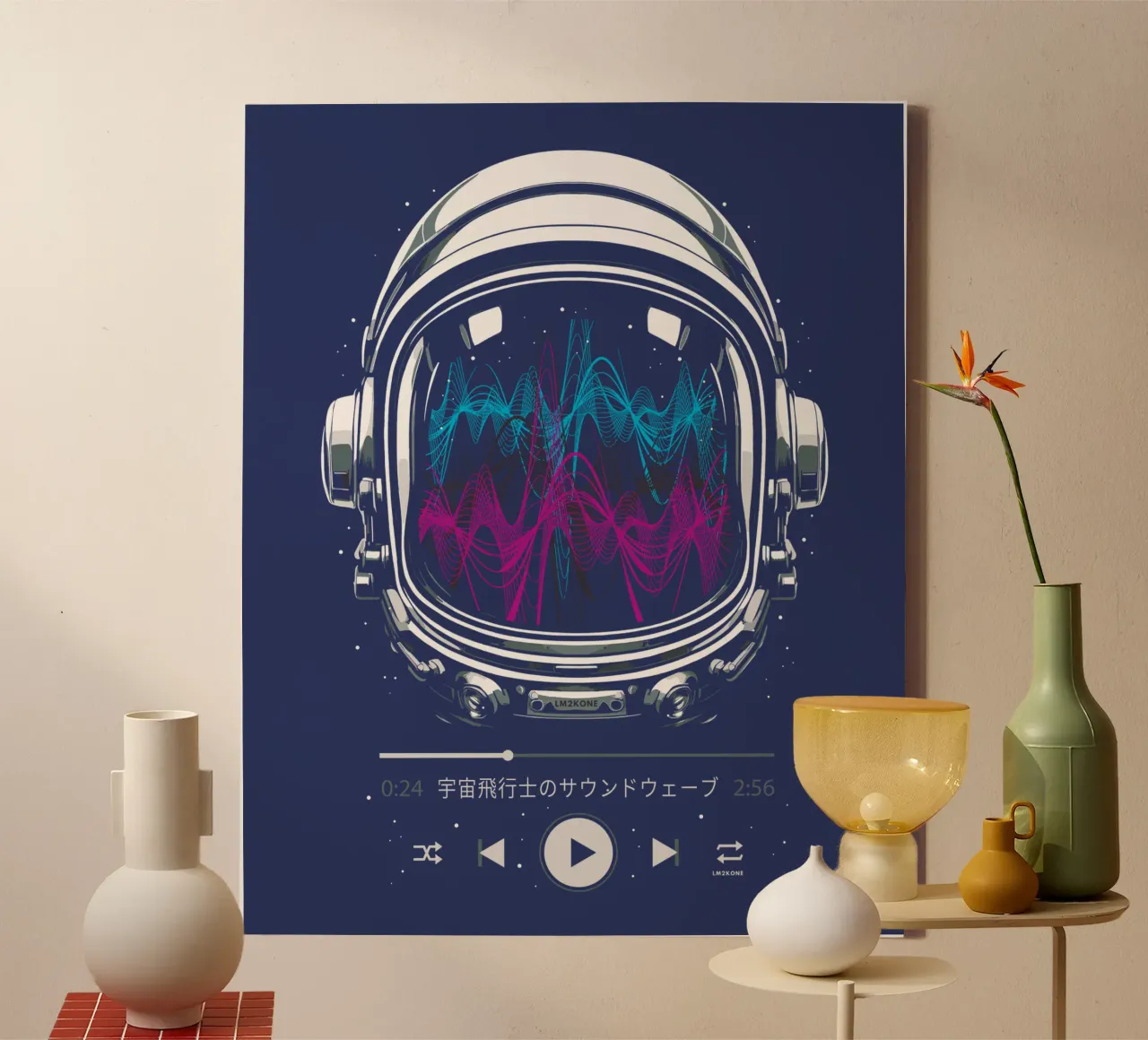 Soundtrack Neon - Astronaut canvas by LM2KONE