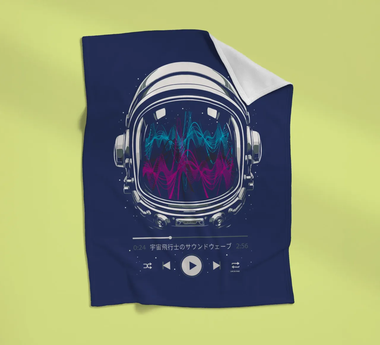 Tonspur Neon - Astronaut Fleecedecke von LM2KONE