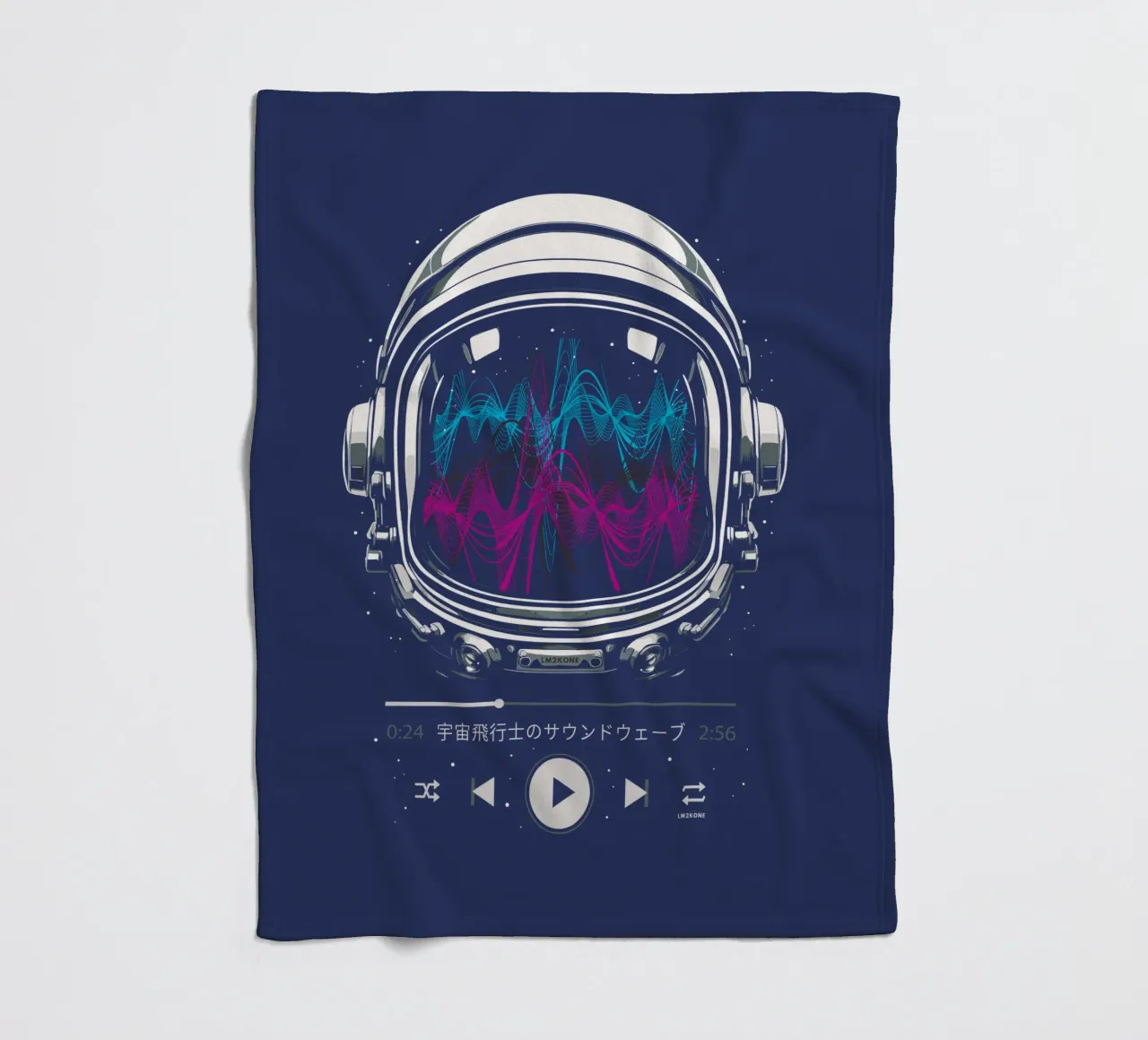Tonspur Neon - Astronaut Fleecedecke von LM2KONE