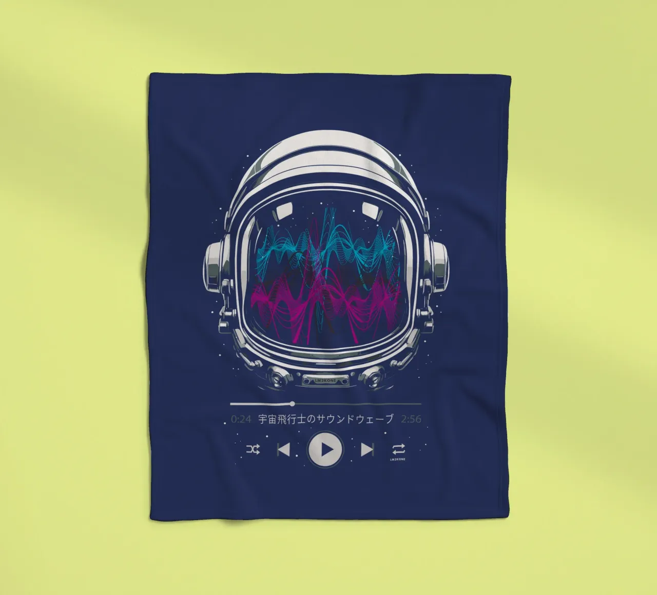 Tonspur Neon - Astronaut Fleecedecke von LM2KONE