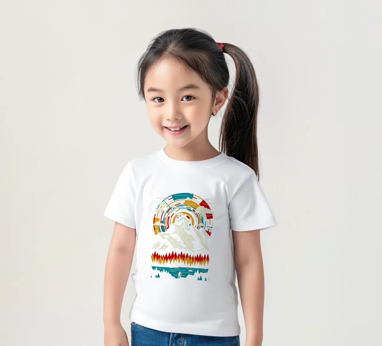 Outdoors Futuristic Mountains - Retro kids t-shirt by LM2KONE