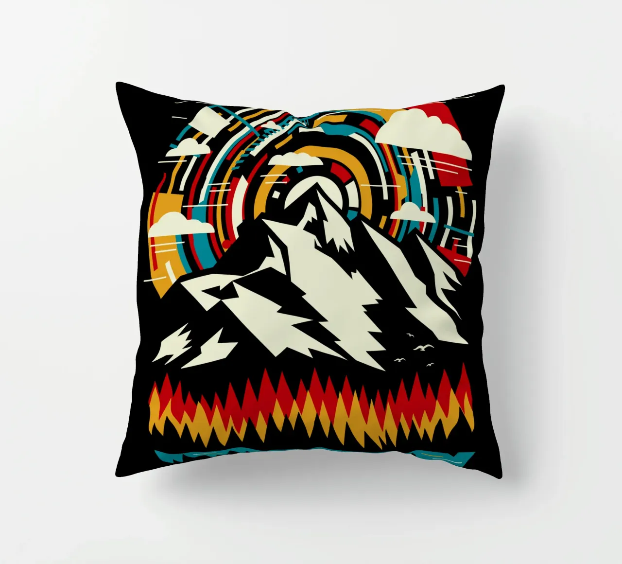 All'aperto Montagne futuristiche - Retro cuscino da LM2KONE