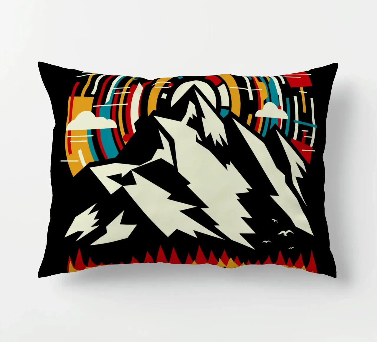 All'aperto Montagne futuristiche - Retro cuscino da LM2KONE