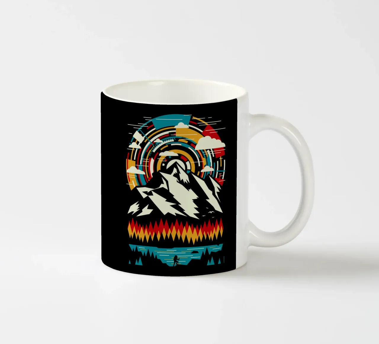 All'aperto Montagne futuristiche - Retro tazza in ceramica da LM2KONE