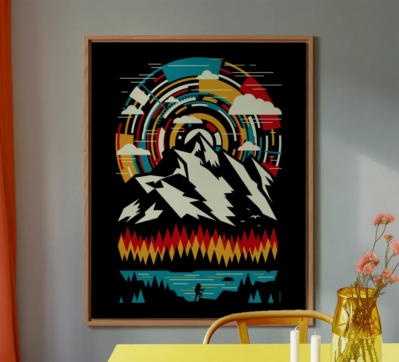 All'aperto Montagne futuristiche - Retro alluminio dibond da LM2KONE