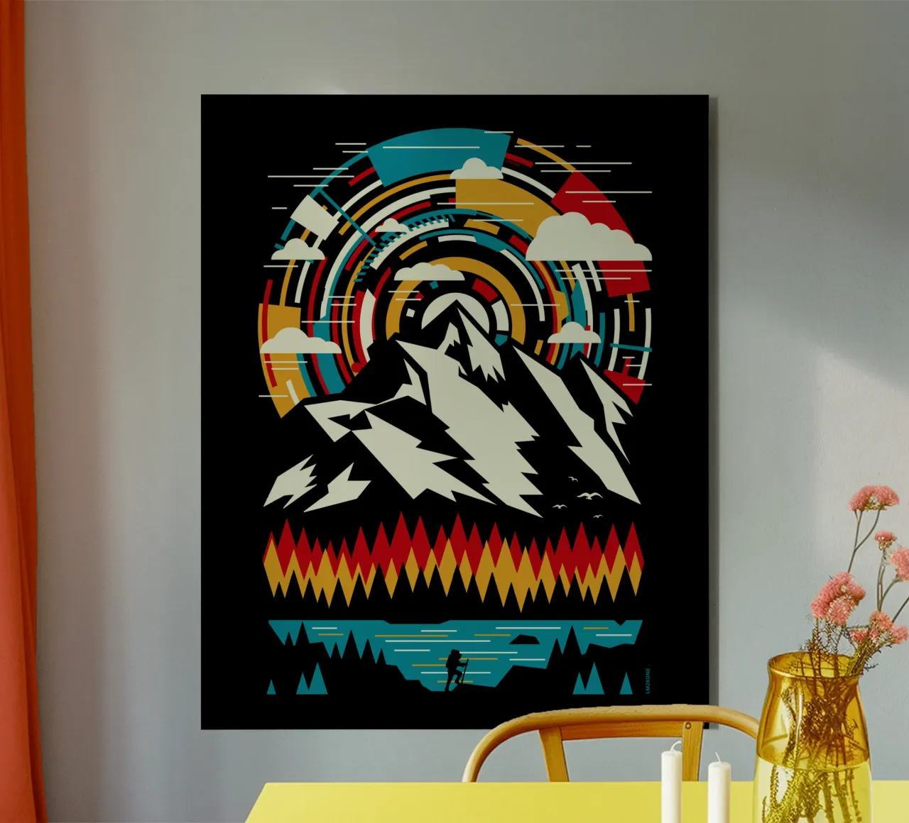 All'aperto Montagne futuristiche - Retro alluminio dibond da LM2KONE