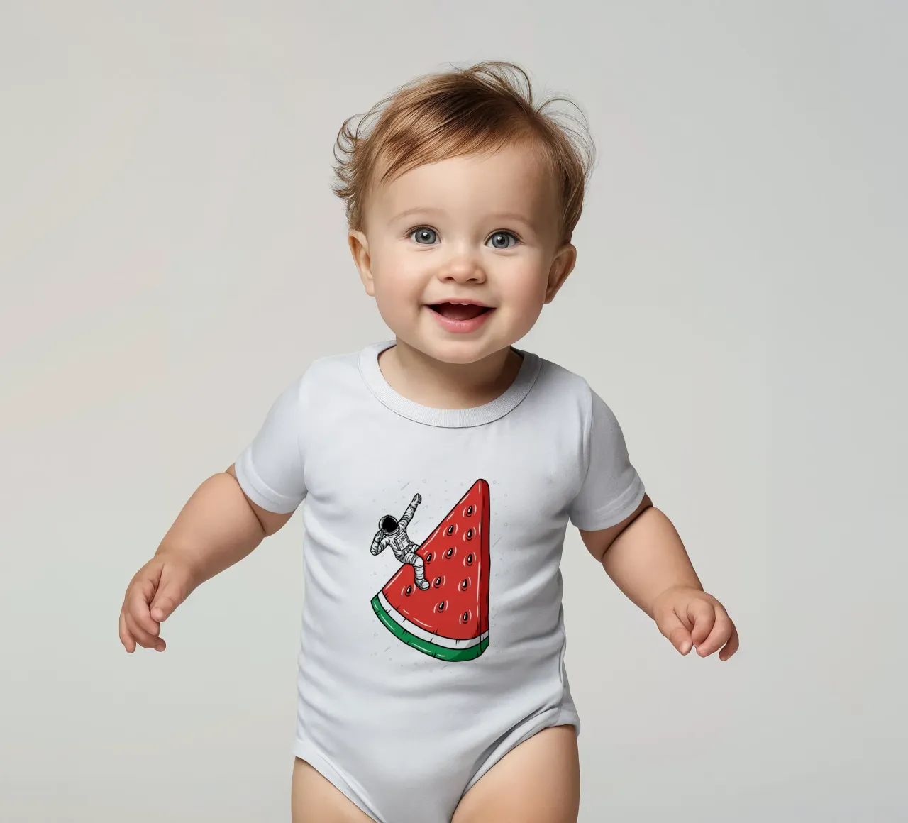 Astronauta dell'anguria body neonato maniche corte da LM2KONE