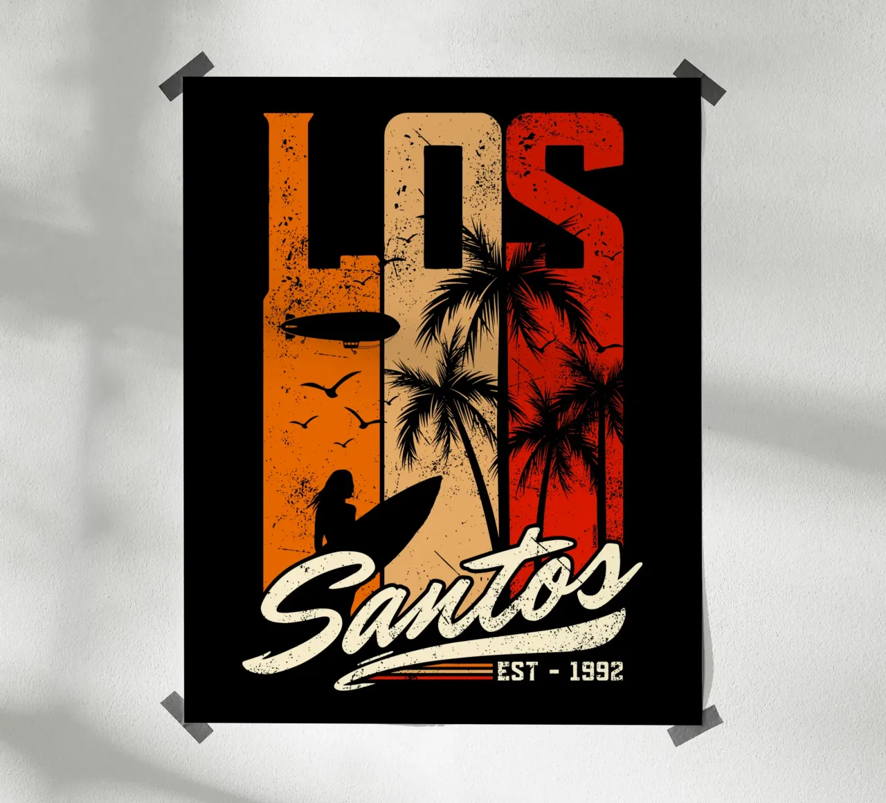 Retro Los Santos carta hahnemühle da LM2KONE