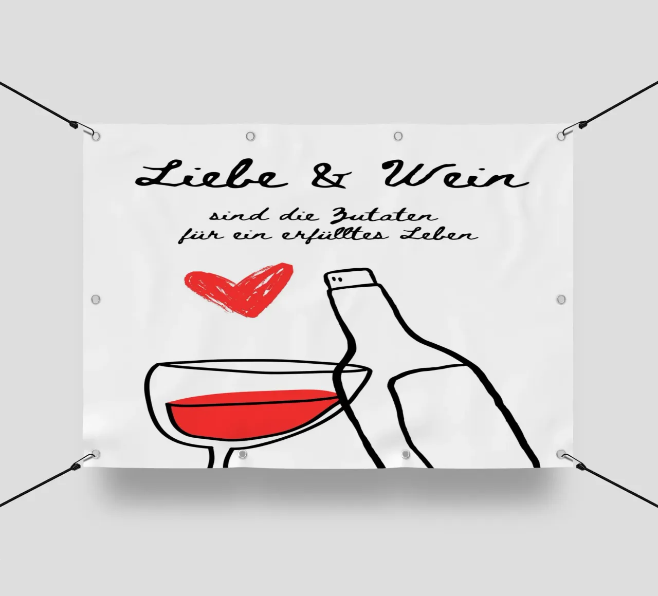 Liebe & Wein telo in pvc da DigiWunderwerk