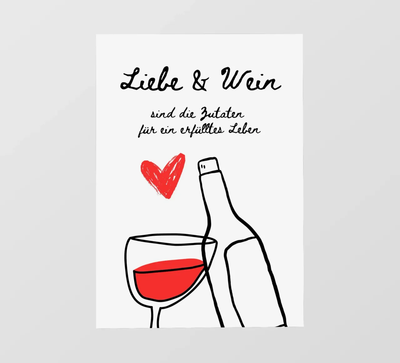 Liebe & Wein telo in pvc da DigiWunderwerk
