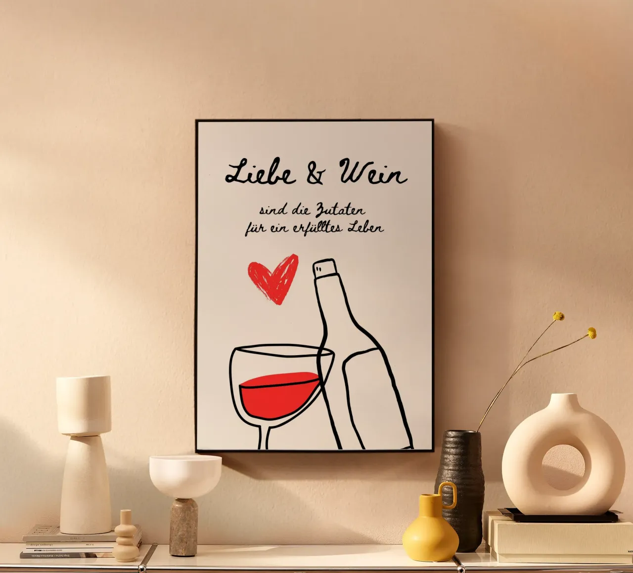 Liebe & Wein alluminio dibond da DigiWunderwerk