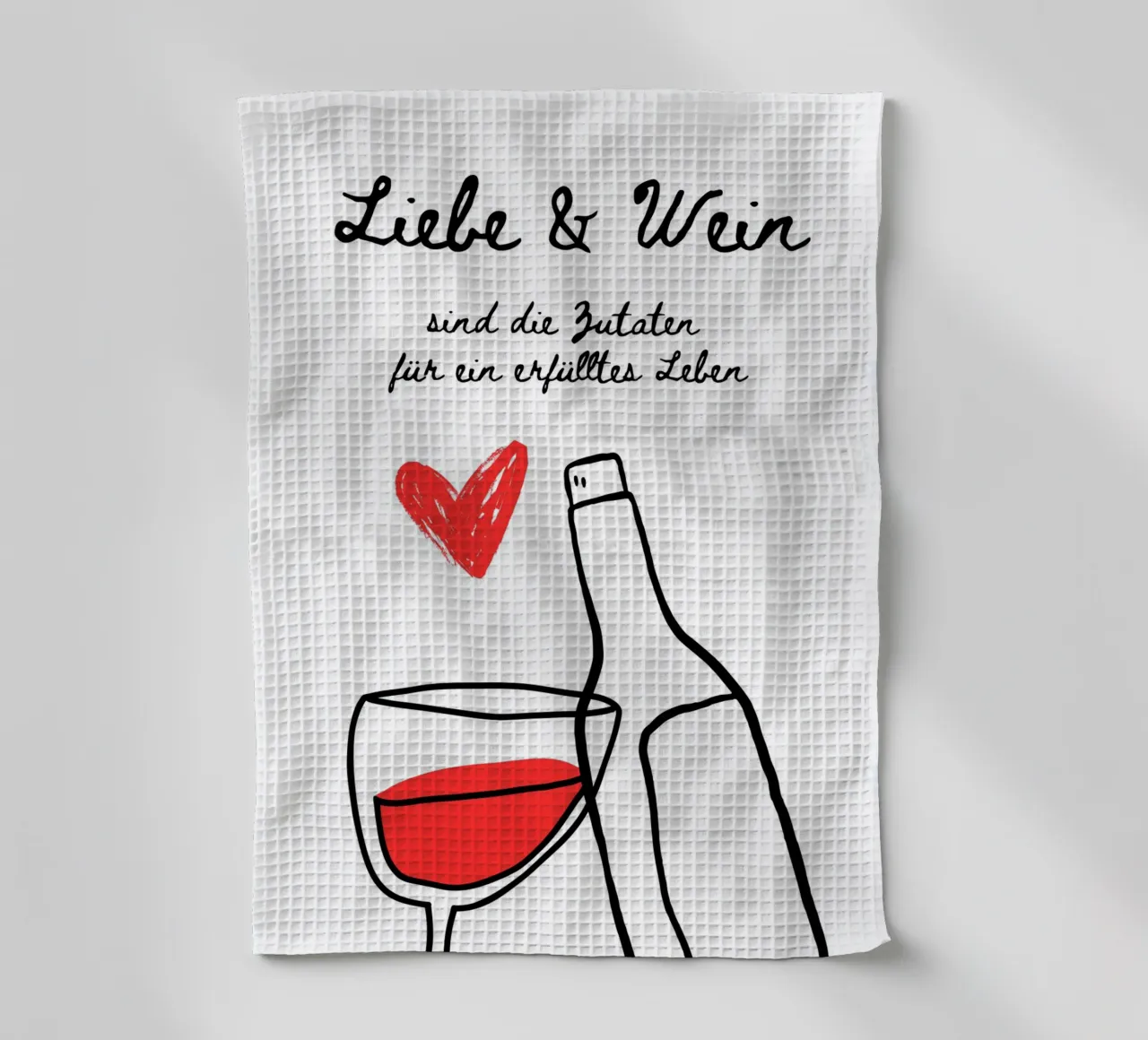 Liebe & Wein canovaccio da cucina da DigiWunderwerk
