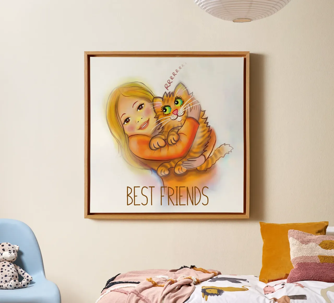 I migliori amici tela con Cornice a cassetta da Happy 😃 Art 🎨 by Christine Schnoell