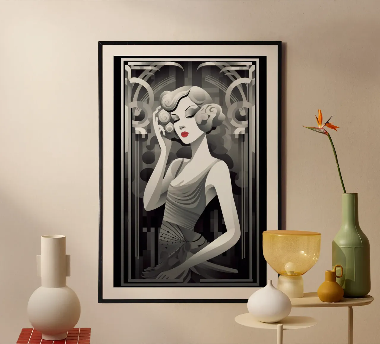 Art Deco Woman carta hahnemühle da Artful Muse