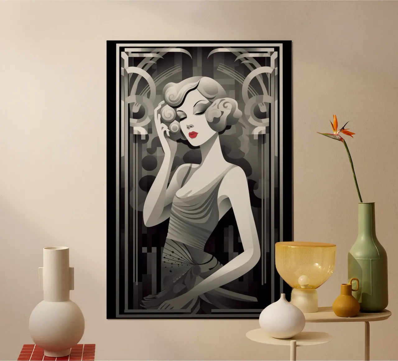 Art Deco Woman carta hahnemühle da Artful Muse